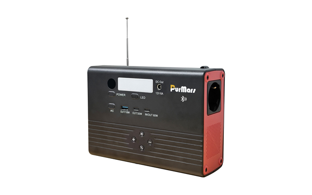 Tragbare Powerstation P100A/E Plus | 100W | mit Bluetooth-Lautsprecher