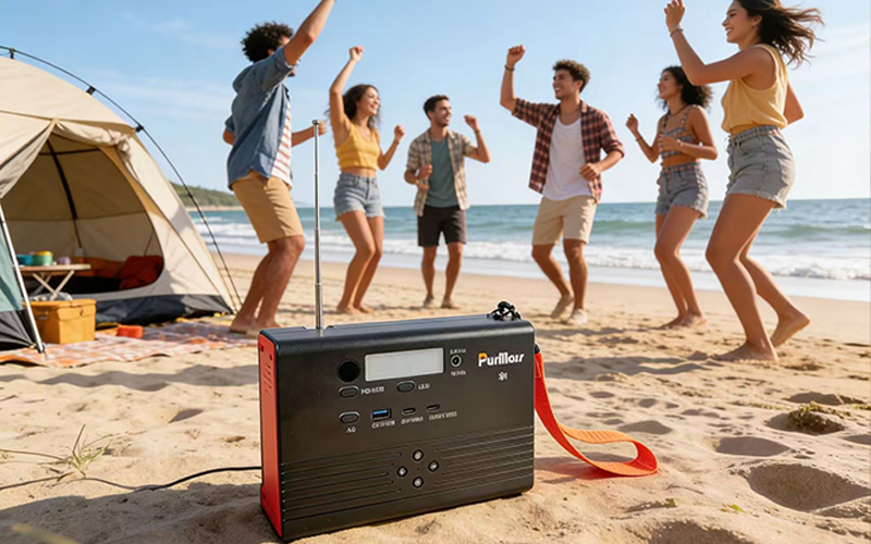 Tragbare Powerstation P100A/E Plus | 100W | mit Bluetooth-Lautsprecher