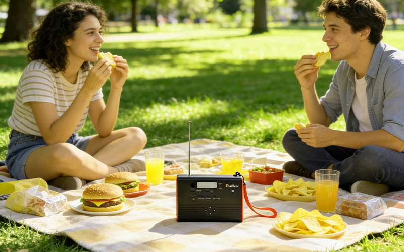 Tragbare Powerstation P100A/E Plus | 100W | mit Bluetooth-Lautsprecher