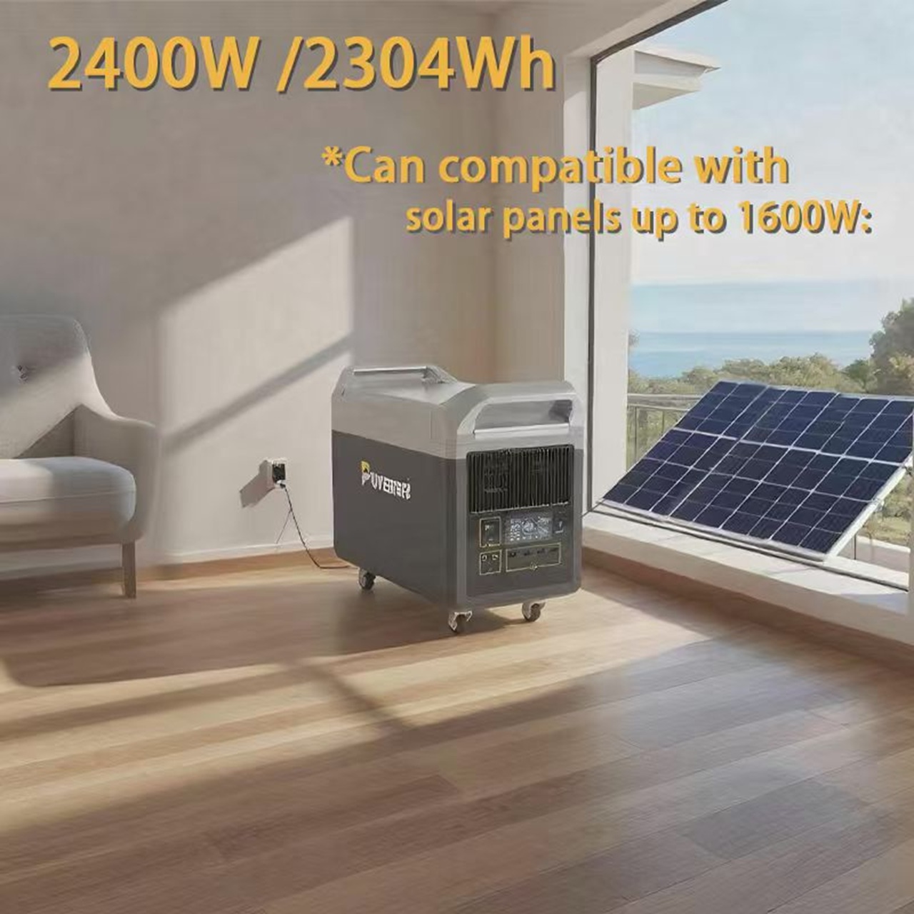 Heim-Solargenerator M2400 |2400W|Energiespeicher für Balkon |Netzgebunden