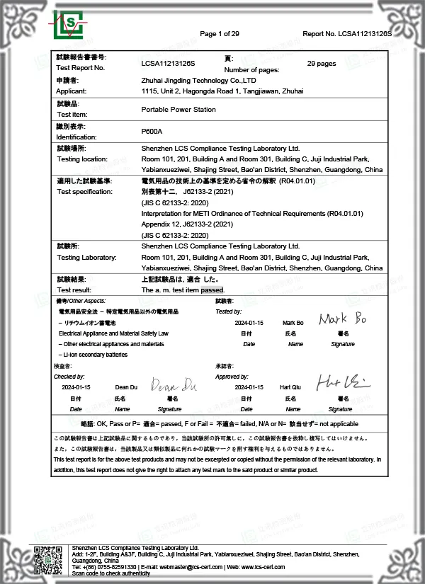 LCSA11213126S-J62133 Bericht