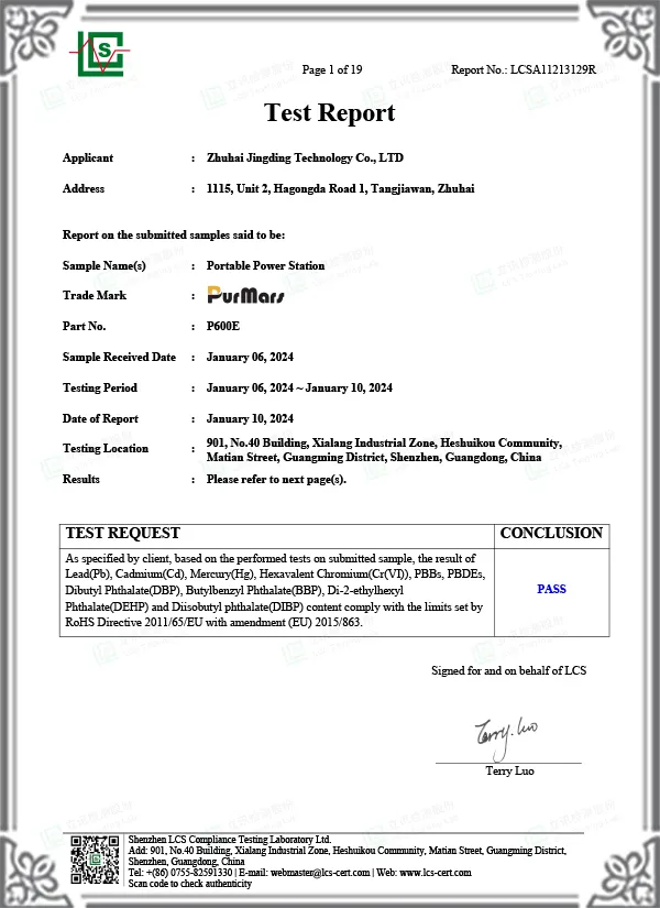 LCSA11213129R-Bericht