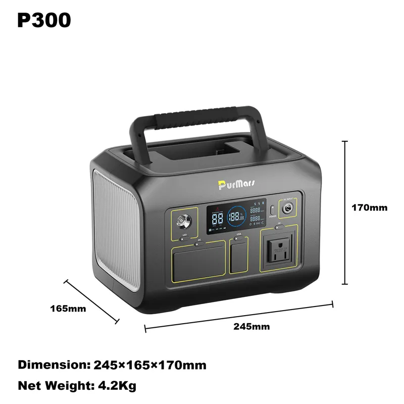 Portable power station dimension