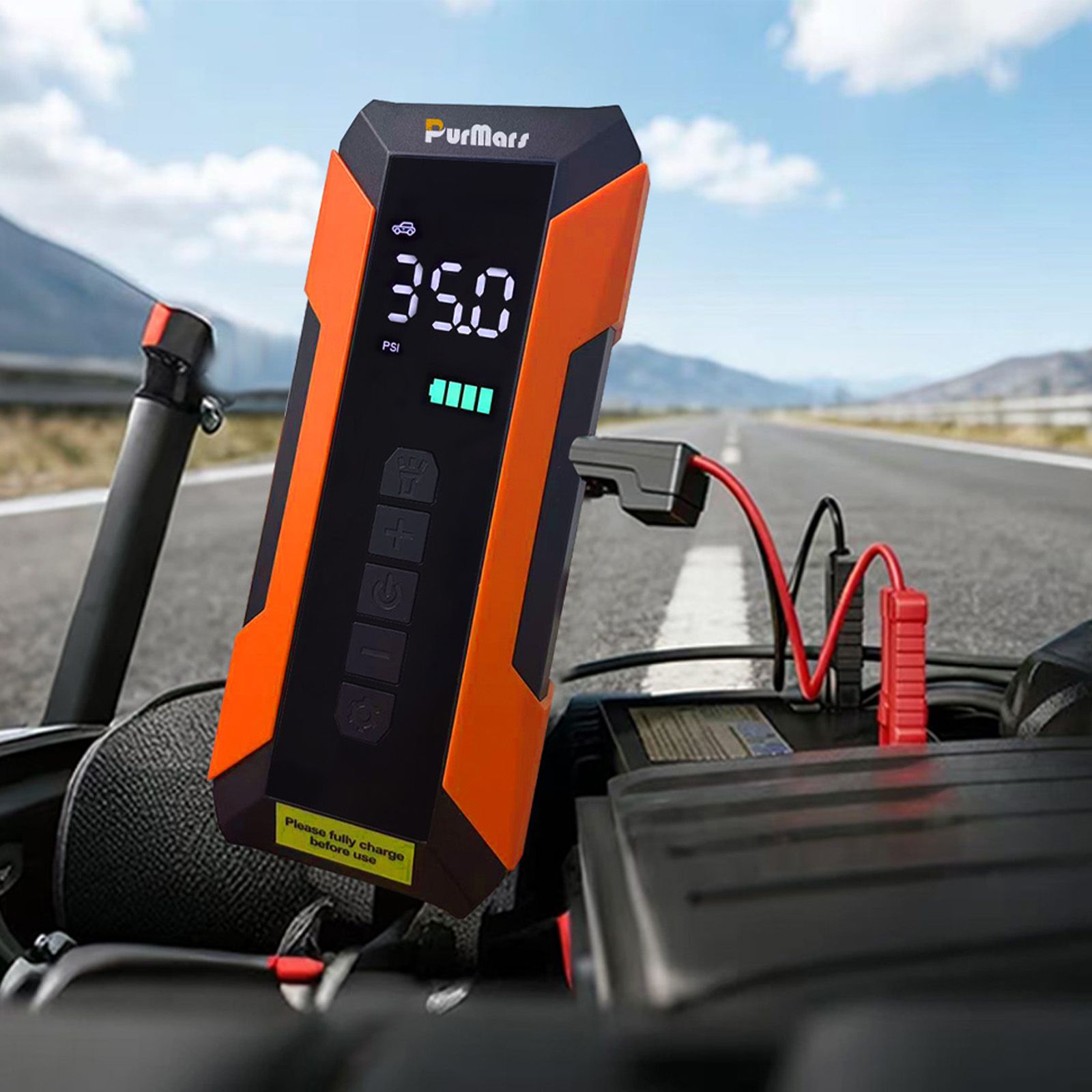 2-in-1 Starthilfe & Reifenaufbläser