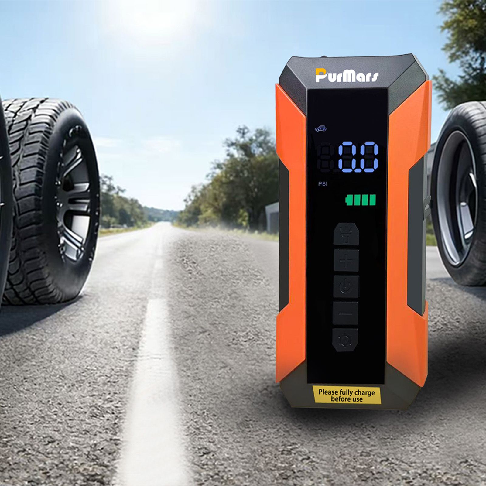 2-in-1 Starthilfe & Reifenaufbläser