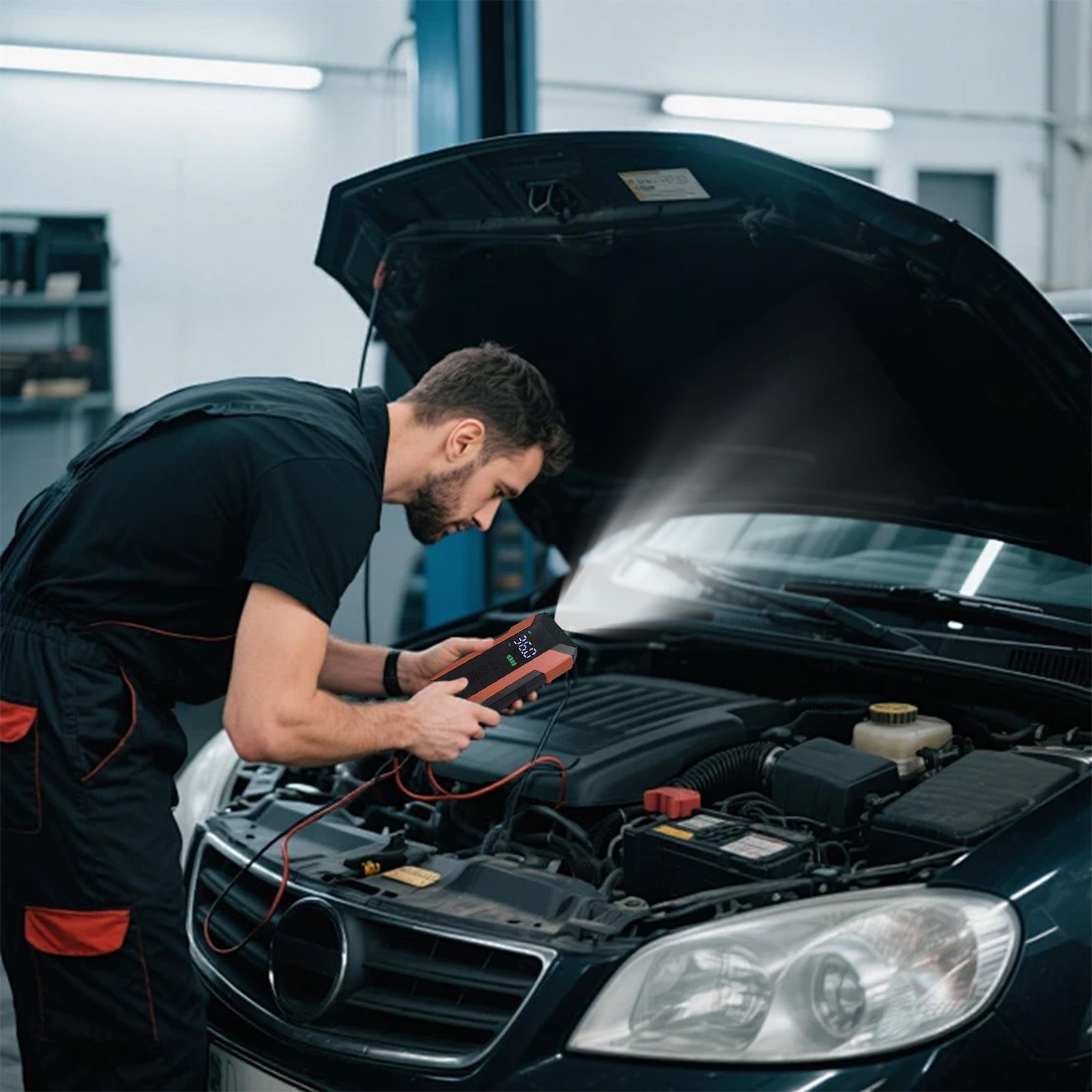 2-in-1 Starthilfe & Reifenaufbläser