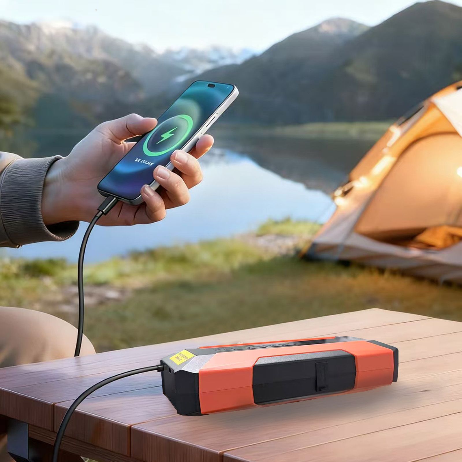 2-in-1 Starthilfe & Reifenaufbläser