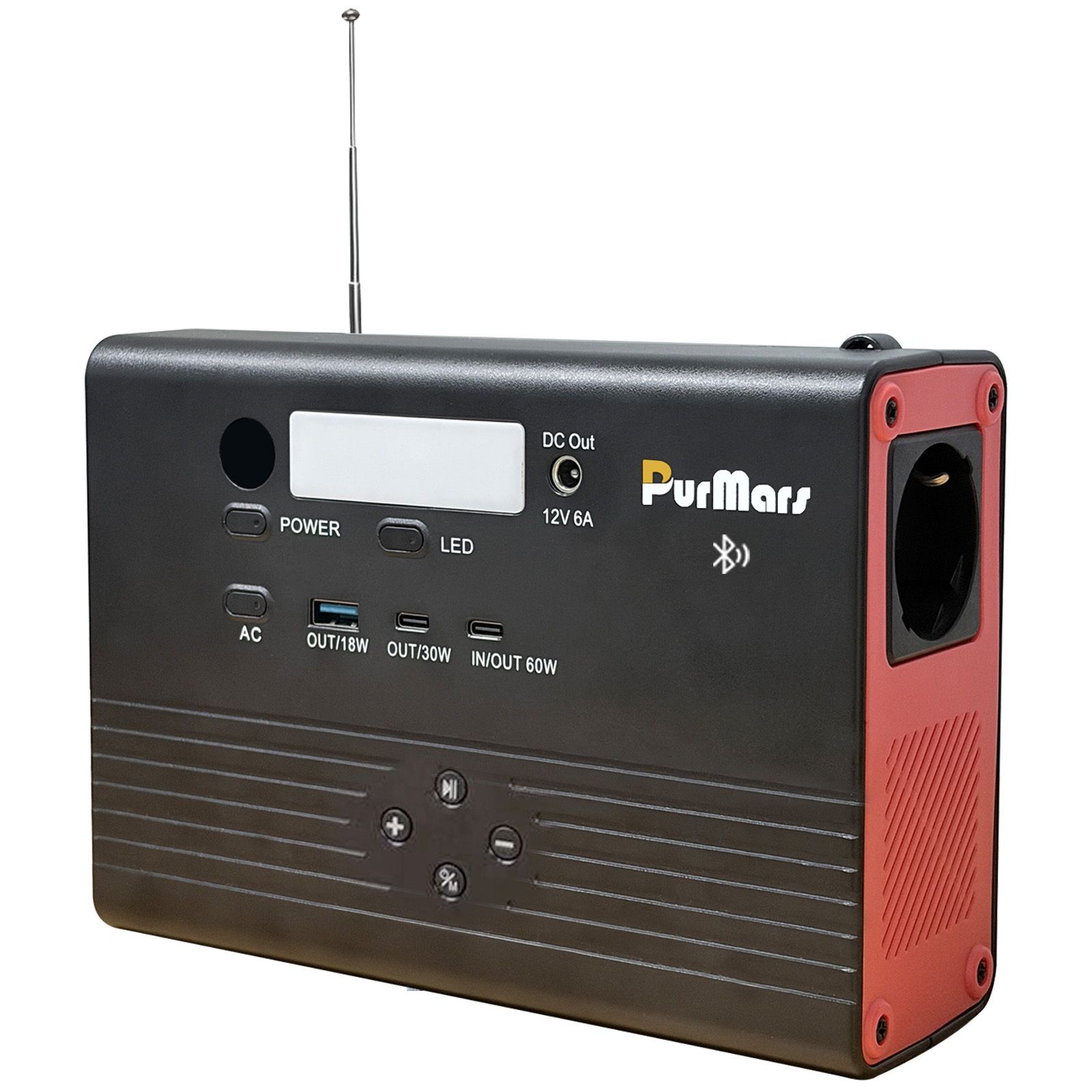 Tragbare Powerstation P100A/E Plus | 100W | mit Bluetooth-Lautsprecher