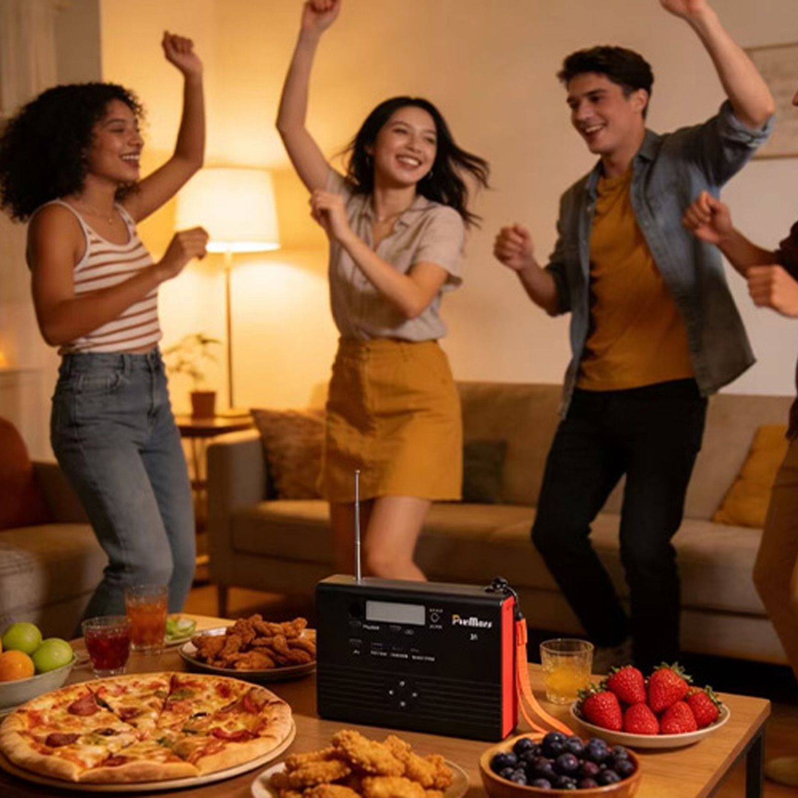 Tragbare Powerstation P100A/E Plus | 100W | mit Bluetooth-Lautsprecher