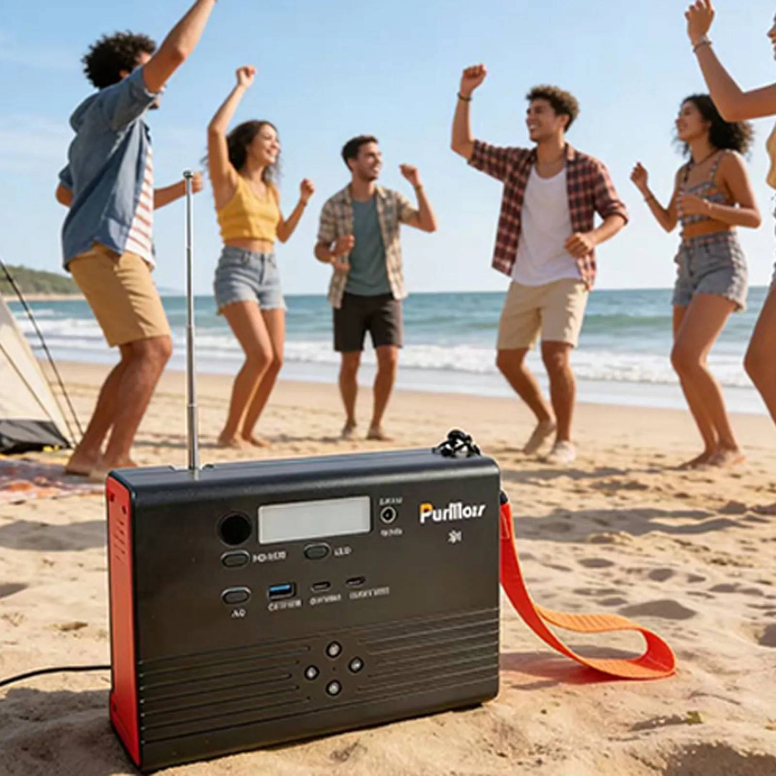 tragbares Kraftwerk P100A/E Plus | 100W | mit Bluetooth-Lautsprecher