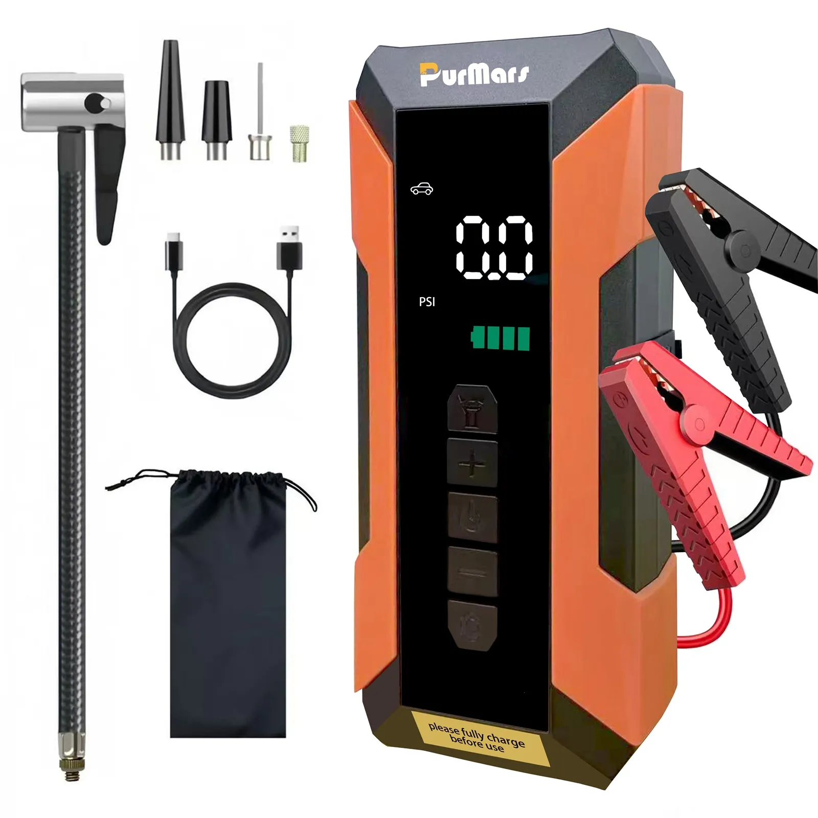 2-in-1 Starthilfe & Reifenaufbläser