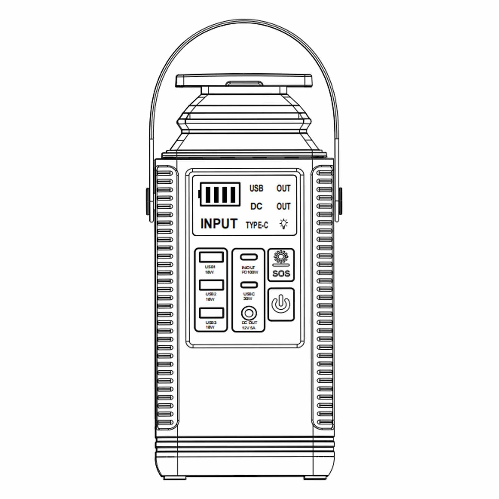 Multifunktionale tragbare Powerstation